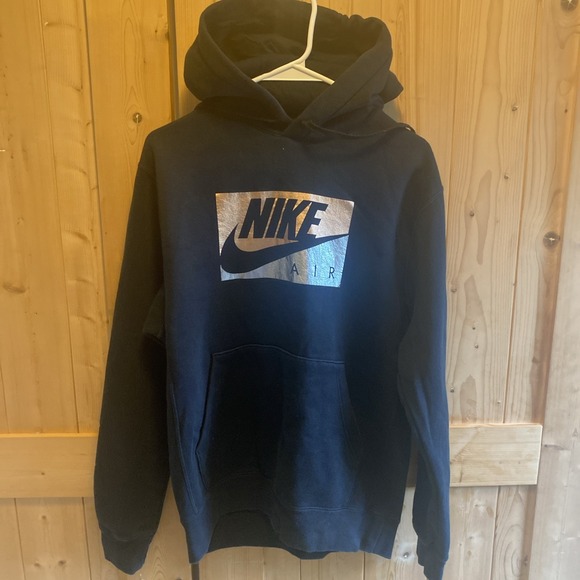Nike Other - Nike Air Bronze and Silver Metallic Square Logo Hoodie Size Small Nice Shape
